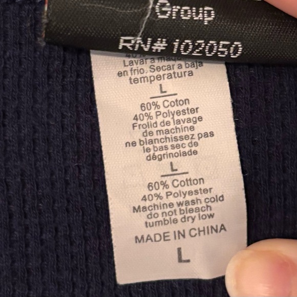 Harley-Davidson Navy Long Sleeve Thermal Shirt Women’s L - Picture 3 of 6